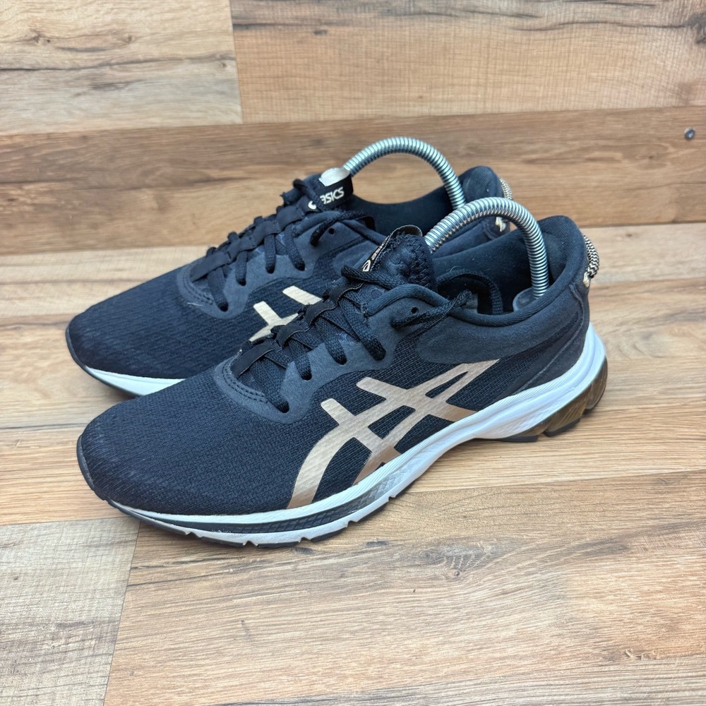ASICS Dark Black & gold size 9 Athletic Sneakers - Picture 2 of 10